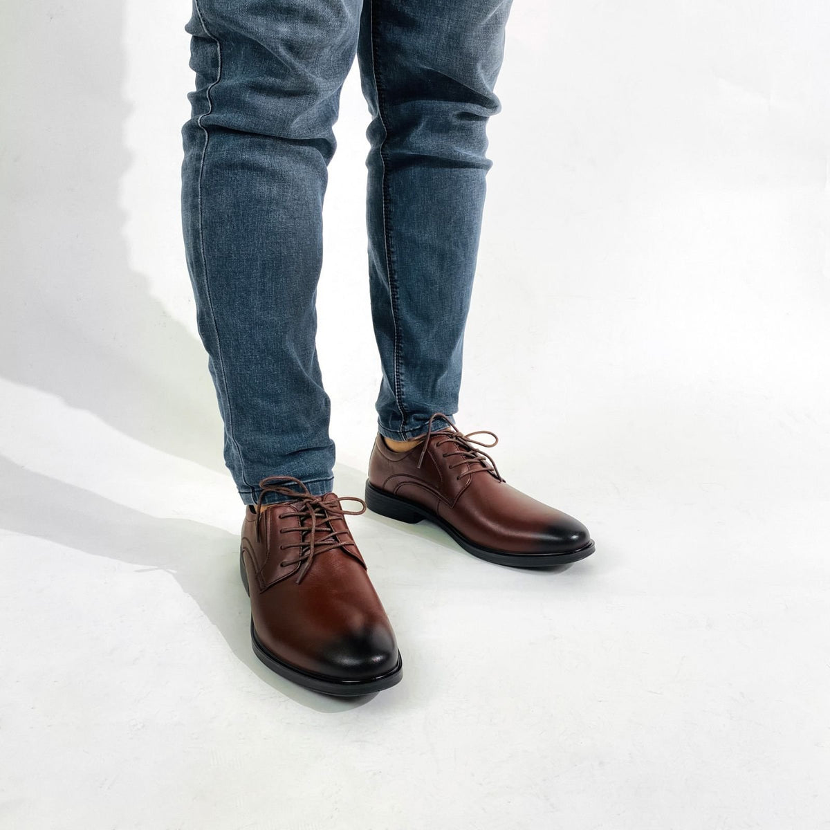 Aegeus Lace Up Pt Men's Shoes - Brown Leather WP