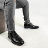 Camden Lace Up Men's Shoes - Black Leather WP