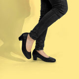 Delani Pump Women's Shoes - Black Leather